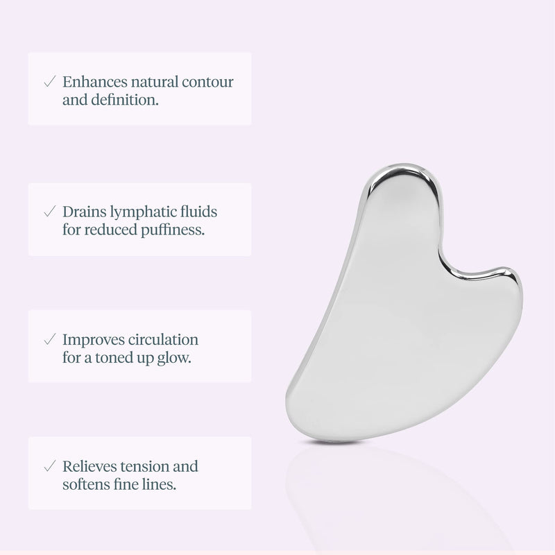 [Australia] - Wonderskin Liquid Gym Gua Sha Face Sculpting Tool, Facial Roller to Reduce Tension, Puffiness & Wrinkles, Skin Care Tool and Jawline Sculptor, Stainless Steel Facial Massager 