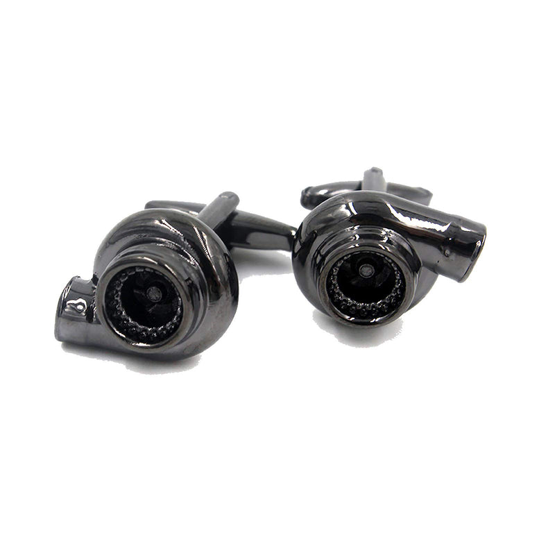 [Australia] - 3D Gun Black Mini Turbo Cufflinks 