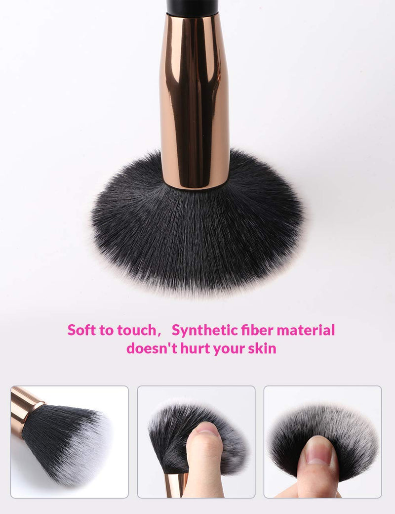 [Australia] - Brush Master Makeup Brushes Set for Kabuki Foundation Powder Concealers Eyeshadow Blush, W/ Travel Brush Pouch, 10 Pcs 