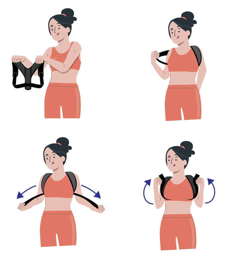 [Australia] - Posture Corrector for Women and Men, Adjustable Back Straightener and Providing Pain Relief from Neck, Back & Shoulder, Breathable Back Support straightener - Regular 