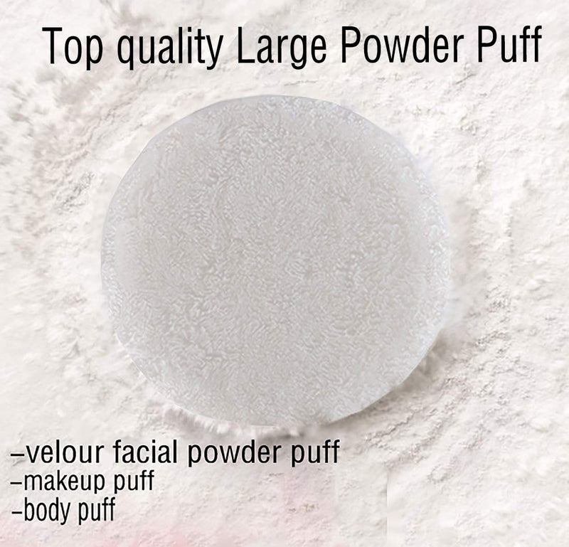 [Australia] - Powder Puff,4.12 Inch Large Loose Powder Puff for Body Powder/Dusting Powder/Perfumed Powder, Soft Washable Velour Round Makeup Puff for Powder Foundation Mineral Powder face powder White 6 pcs 