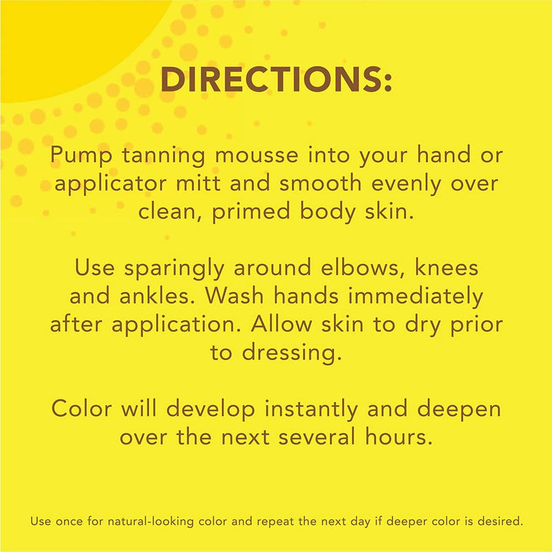 [Australia] - Jergens Natural Glow Instant Sun Body Mousse, Self Tanner for Deep Bronze Tan, Sunless Tanning Body Bronzer, Natural Looking Fake Tan, 6 Ounce Instant Sun Sunless Tanning Mousse, Deep Bronze, 6 Ounce 
