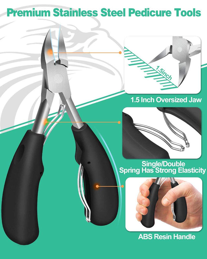 [Australia] - Toe Nail Clippers Trimmer Fingernail Cutter Fit For Thick Nails And Ingrown Toenail Fungus Nails Non - Slip Double Handle Safe And Reliable Nail Cutters 