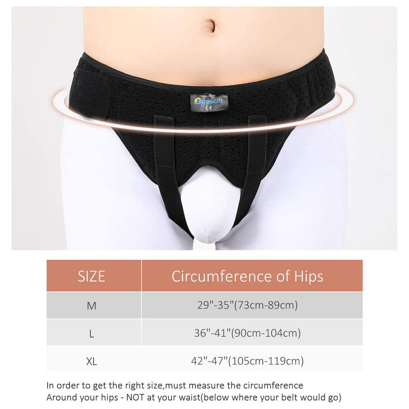 [Australia] - Tenbon Hernia Belt for Men and Women Flexible Adjustable Hernia Belt Hernia Support Pain Relief with 2 Removable Compression Pads (XL) 