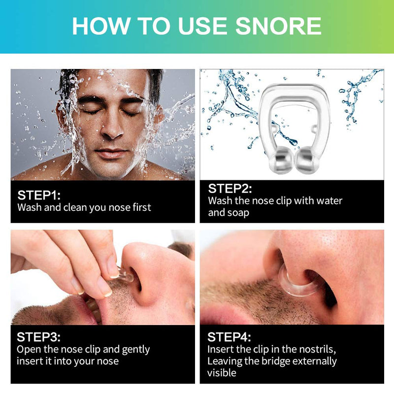 [Australia] - Beauty Pear Anti Snoring Devices, 5 Pack Magnetic Anti Snore Nose Clip, Snore Stopper for Women and Men, Comfortable Nasal Sleeping Aid to Relieve Snore 