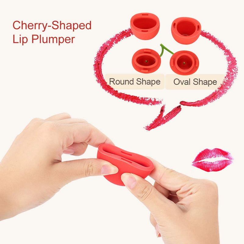 [Australia] - Lip Plumper Device Beauty Pump Quick Lip Plumper Enhancer Bigger Mouth Lip Plumping Device Cherry 