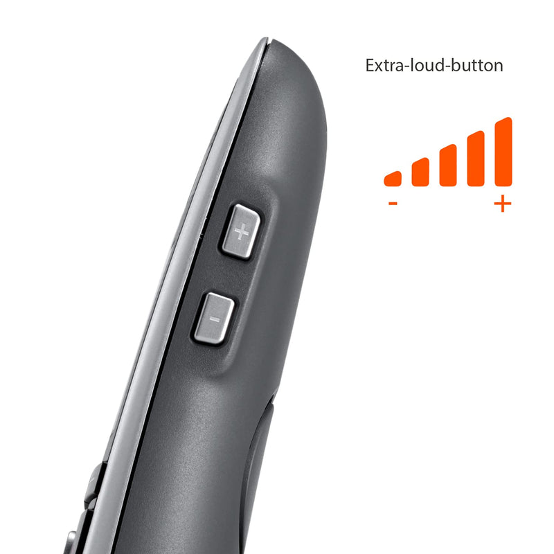[Australia] - Gigaset E560H – Additional Handset for Cordless Senior Phone, SOS- Function, Landline Phone, Volume Amplification (Platinum, Pack of 1) E560H extra handset 