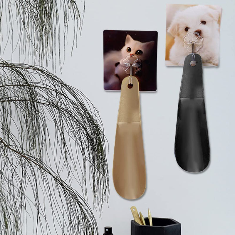 [Australia] - SKYPIA Plastic Shoe Horn 6.5 inch Black Khaki Portable for Travel Use Shoe Helper Small 