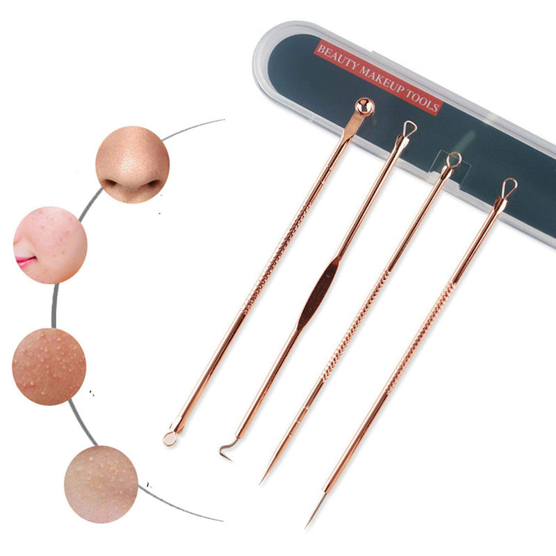 [Australia] - Blackhead Remover Pimple Comedone Extractor Tool Best Acne Removal Kit - Treatment for Blemish, Whitehead Popping, Zit Removing for Risk Free Nose Face Skin with Case (ROSE) ROSE 