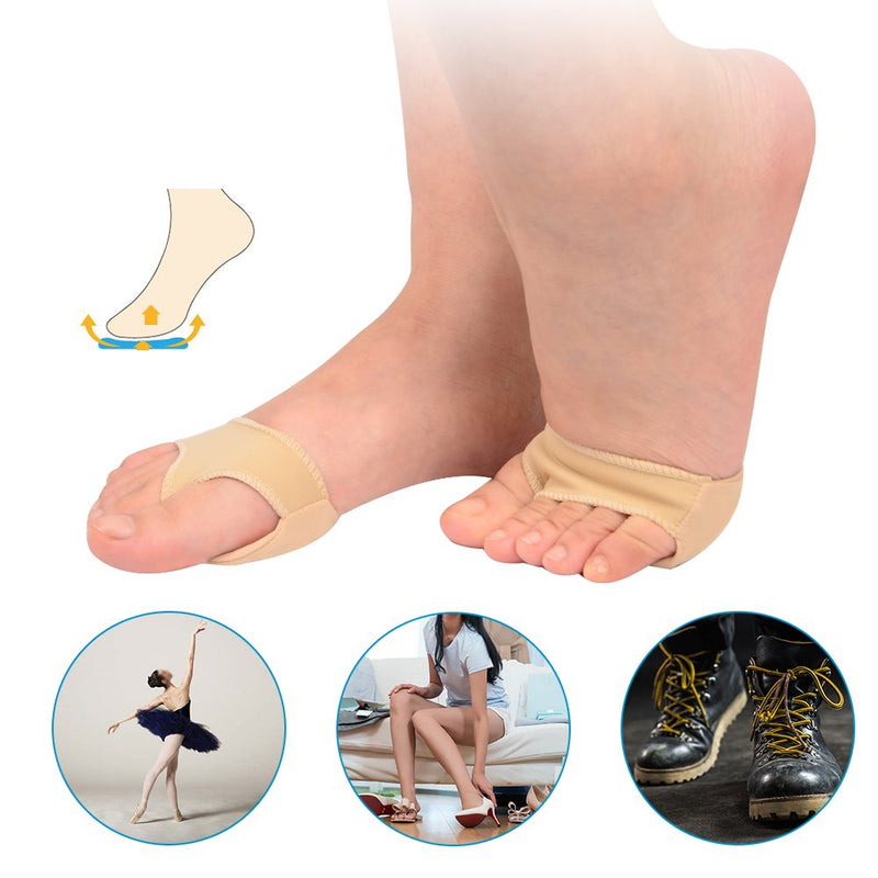 [Australia] - SOUMIT Metatarsal Pads - Soft Silicone Gel Foot Thongs, Forefoot Cushion Pads for Pain Relieve and Discomfort Sore Feet (EU40-45/ UK7-10.5) L UK7-10.5 Footpads 