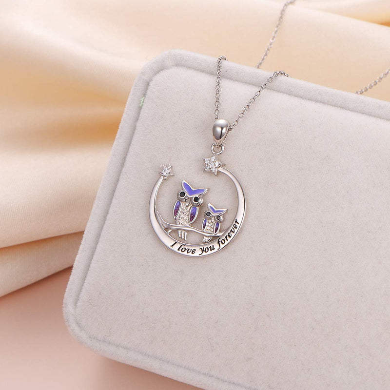 [Australia] - YinShan Sterling Silver Owl Tree of Life/Owl Moon Pendant Necklace for Women Teen Girls Owl Gifts for Owl Lover Jewelry owl moon 