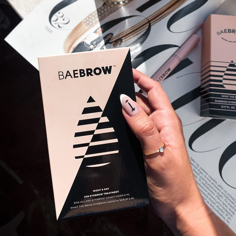 [Australia] - BAEBROW NIGHT & DAY 24/7 EYEBROW TREATMENT: 2 Serum Bundle for Eyebrow Growth, Strengthening & Lengthening For Thick and Healthy Brows 