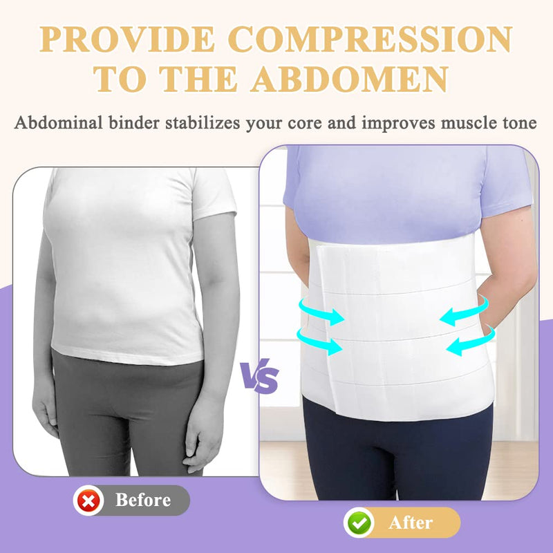 [Australia] - Abdominal Binder for Women Bariatric Compression Stomach Support Wrap Tummy Binder Compression Belt Bariatric Bands Stomach Wraps Medical Waist Binder After Surgery Belly Band (XL, 48-55 in) 
