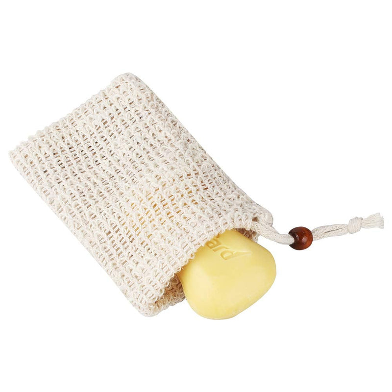 [Australia] - Dadabig 10 PCS Sisal Soap Bag, Organic Soap Bag Natural Fiber Soap Bags with Drawstring Rope for Bath Shower Exfoliation and Massage 