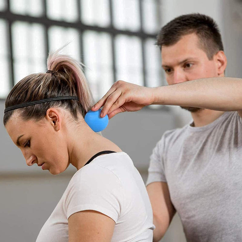[Australia] - WOVTE Massage Lacrosse Ball for Sore Muscles, Shoulders, Neck, Back, Foot, Body, Deep Tissue, Trigger Point, Muscle Knots, Yoga and Myofascial Release (Blue)� Blue 
