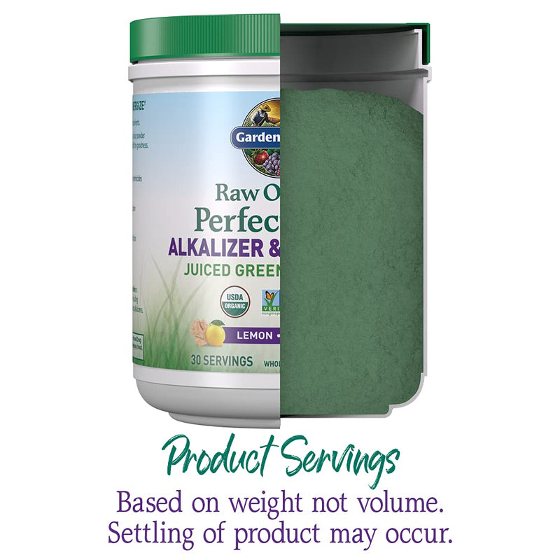 [Australia] - Garden of Life Raw Organic Perfect Food Alkalizer & Detoxifier Juiced Greens Superfood Powder - Lemon Ginger, 30 Servings (Packaging May Vary) - Non-GMO, Gluten Free Whole Food Dietary Supplement 10.1 Ounce (Pack of 1) 