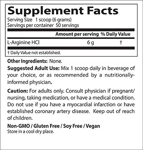 [Australia] - Doctor's Best L-arginine HCL Powder, Non-GMO, Vegan, Gluten Free, Soy Free, Helps Promote Muscle Growth, 300g 