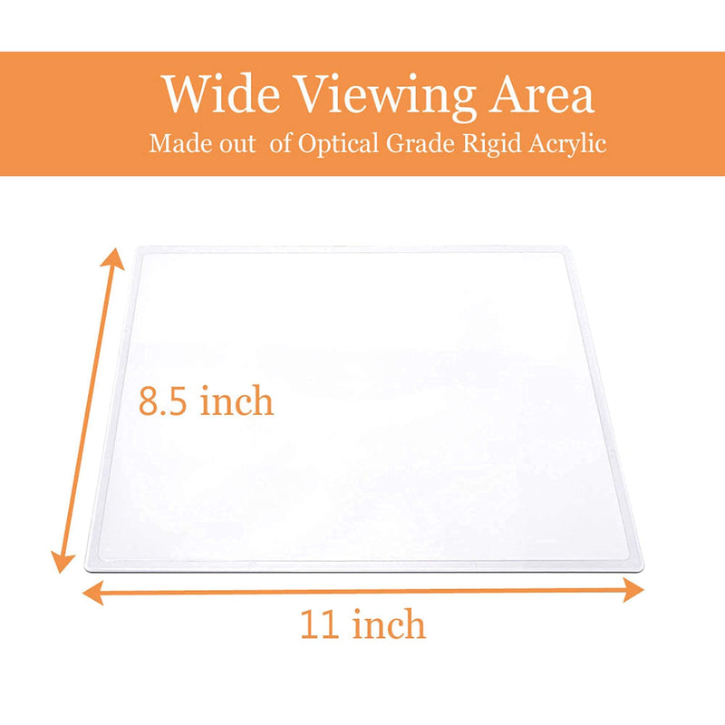 [Australia] - MagDepo 2X Large Rigid Acrylic Page Magnifying Sheet Reading Aid Solar Oven/DIY Projection with 1 Bonus Card Magnifier Fresnel Lens for Elderly Low Vision 