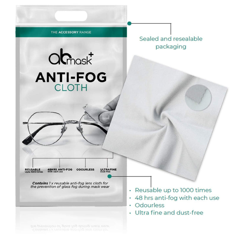 [Australia] - The Body Doctor Anti-Fog Dry Cloth, Demister Lens Wipe for Glasses, Stay Mist Free for 48 Hours, Reusable up to 1000 Times, Single Pack 1 Count (Pack of 1) 