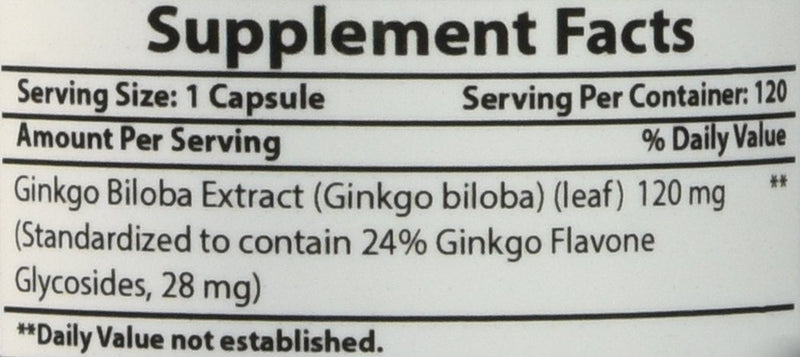 [Australia] - Best Naturals, Ginkgo Biloba Extract - Double Strength Ginkgo Biloba, 120mg, 120 Capsules (120 Count (Pack of 1)) 120 Count (Pack of 1) 