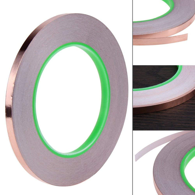 [Australia] - 4 Pack Copper Foil Tape,Copper Tape Double-Sided Conductive Adhesive for EMI Shielding,Paper Circuits,Electrical Repairs,Grounding(1/8"x21.9yards) 