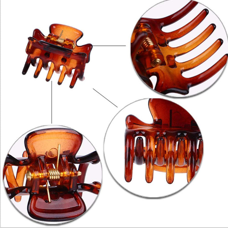 [Australia] - 12 PCS Small Hair Clips Women Brown 1.2 Inches Medium Size Hair Claws Clip Hair Styling Butterfly Hair Clamp 