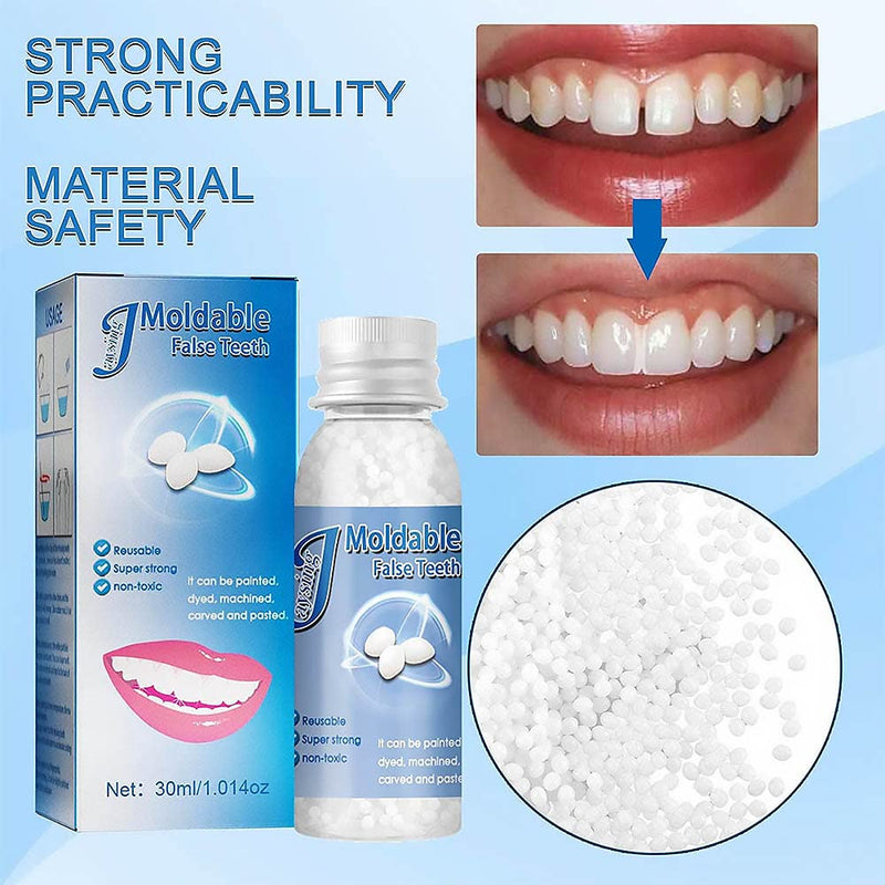 [Australia] - Temporary Tooth Repair Kits,Dental Repair Denture Repair Beads for Temporary Fixing Filling Missing Broken Tooth Moldable Fake Teeth 