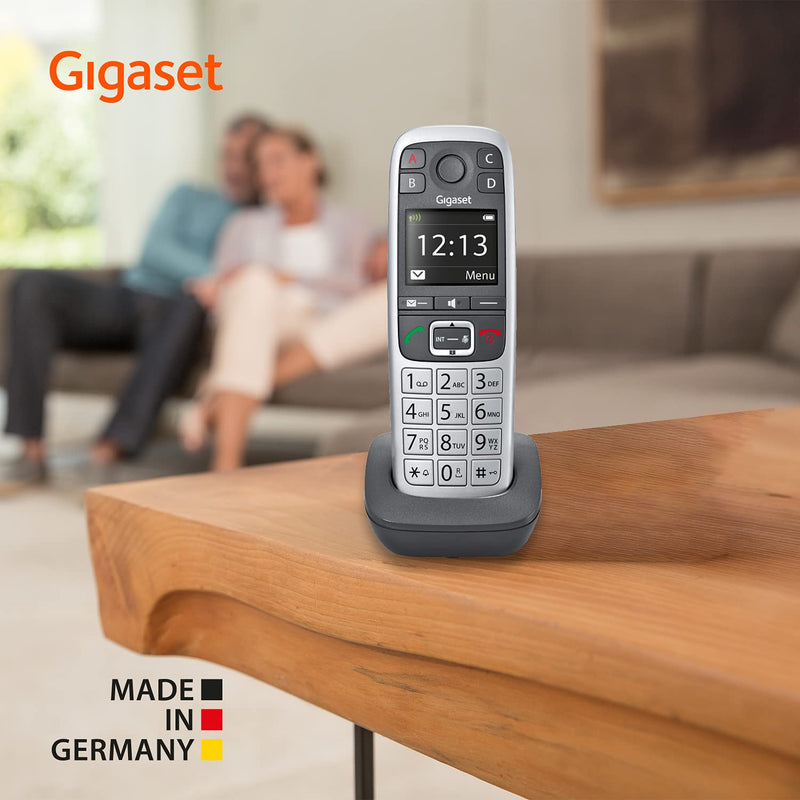 [Australia] - Gigaset E560H – Additional Handset for Cordless Senior Phone, SOS- Function, Landline Phone, Volume Amplification (Platinum, Pack of 1) E560H extra handset 