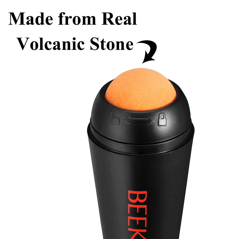 [Australia] - BEEKEG Oil-Absorbing Volcanic Face Roller, Oil Control On-The-Go, Reusable Solution of Combating Oily Skin, Naturally Green Facial Skincare Tool 