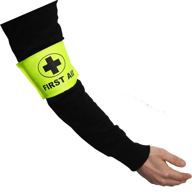 [Australia] - RE-GEN - First Aid Aider Responder Home Office Workplace Armband ID Badge Sleeve Strap - Yellow High Visibility (Single Pack) 