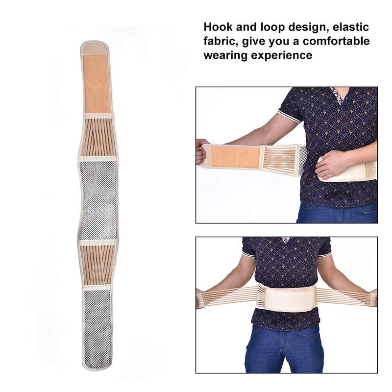 [Australia] - Keenso Back Support Belt, Unisex Breathable Lumber Support Elastic Waist Belt Belt Back Brace Beige-XL 