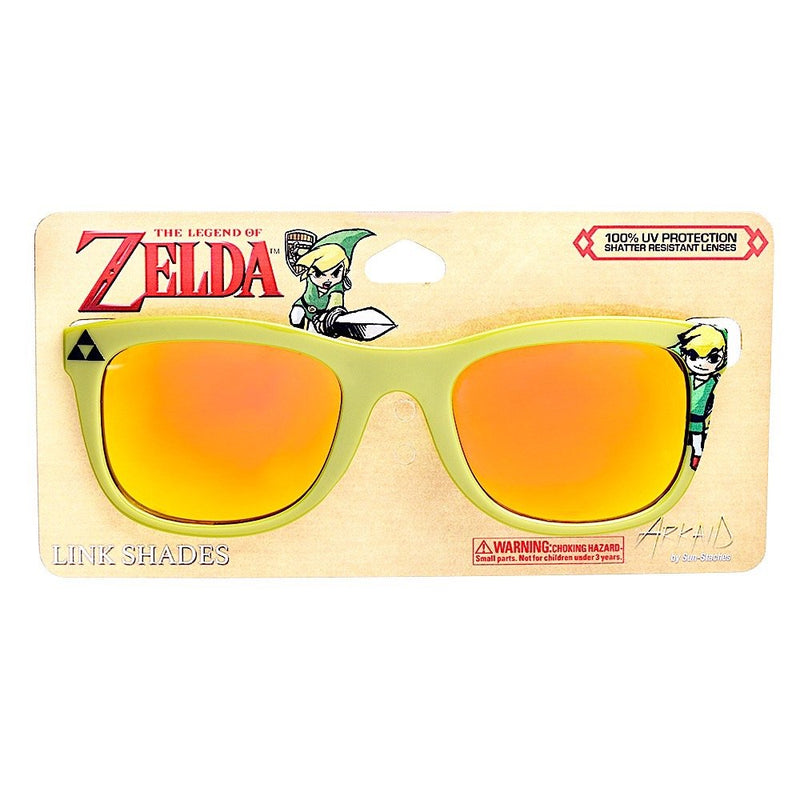 [Australia] - Sunstaches Nintendo Legend of Zelda - Link Green Kids Frame Arkaid Sunglasses UV400, Yellow, Black, Green, 1 