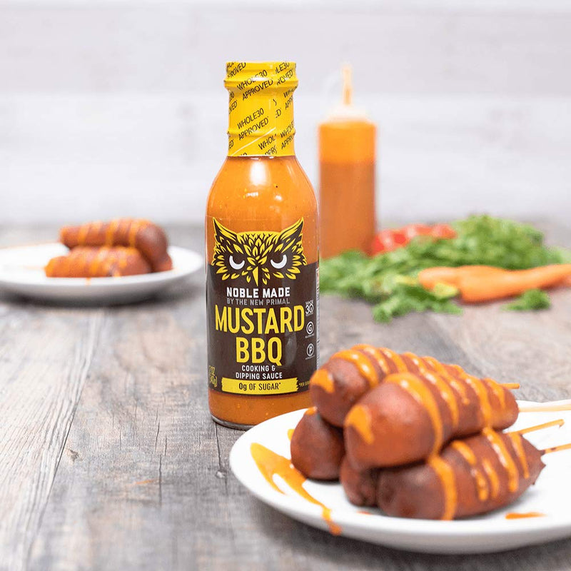 [Australia] - Noble Made by The New Primal Mustard BBQ Cooking & Dipping Sauce, Carolina Gold, Whole30 Approved, Paleo, Certified Gluten Free, Dairy and Soy Free, Keto, 12 Oz Glass Bottle (1 Count) 