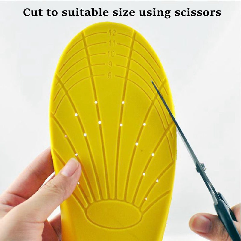 [Australia] - Shoe Insoles, Memory Foam Insoles, Providing Excellent Shock Absorption and Cushioning for Feet Relief, Comfortable Insoles for Men and Women for Everyday Use, M [US M: 6-9/W: 7-11] Yellow M [US M: 6-9/W: 7-11] 