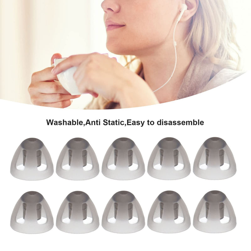 [Australia] - 10pcs Hearing Aids Dome, Open Domes Replacements Eartip Soft Silicone Earbud for The Elderly (Black)(M) M 