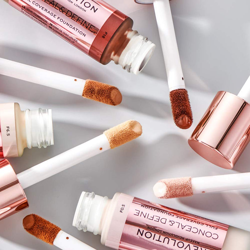 [Australia] - Revolution Makeup Conceal and Define Foundation, Full Coverage, Concealer Makeup Best Foundation for Every Skin Type and Tone, Face Makeup Concealer for Flawless Makeup Look (F7) F7 