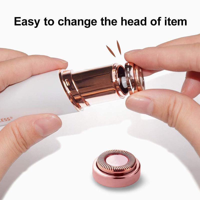 [Australia] - tuokiy Facial Hair Remover Replacement Heads, Fit All Hair Remover Best and Soft Touch, As Seen On TV, 18K Gold-Plated Rose Gold, 4 Count,First Generation 4-pack 