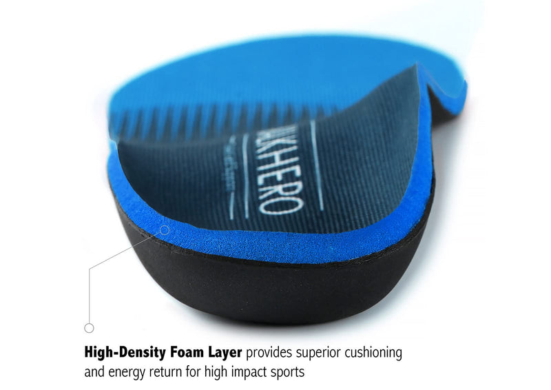 [Australia] - Plantar Fasciitis Feet Insoles Arch Supports Orthotics Inserts for Flat Feet, High Arch, Foot Pain Mens 12 - 12 1/2 | Womens 14 - 14 1/2 Blue 