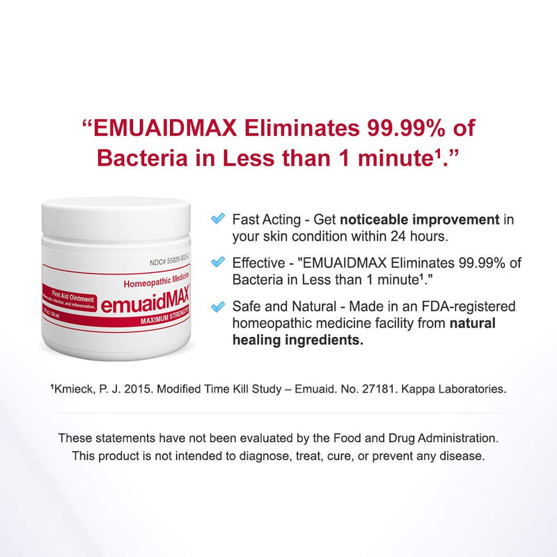 [Australia] - EMUAIDMAX Ointment - Eczema Cream. Maximum Strength Treatment. Use Max Strength for Athletes Foot, Psoriasis, Jock Itch, Anti Itch, Rash, Shingles and Skin Yeast Infection. 