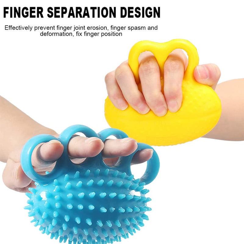 [Australia] - Hand Exercise Ball,2 Pack Stress Balls Finger Exerciser Grip Ball for Trigger Finger Grip Ball for Athletes Musicians Hand Strength Therapy Rehab Exerciser 