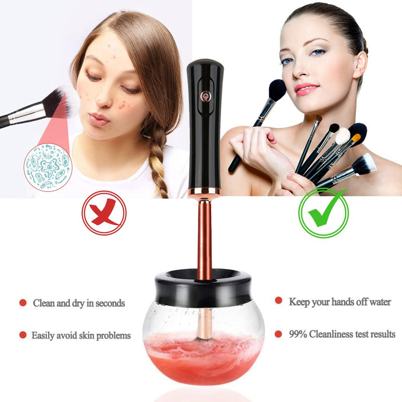 [Australia] - Hangsun Makeup Brush Cleaner and Dryer Machine Electric Cosmetic Make Up Brush Cleaning Tool to Wash Dry in Seconds 