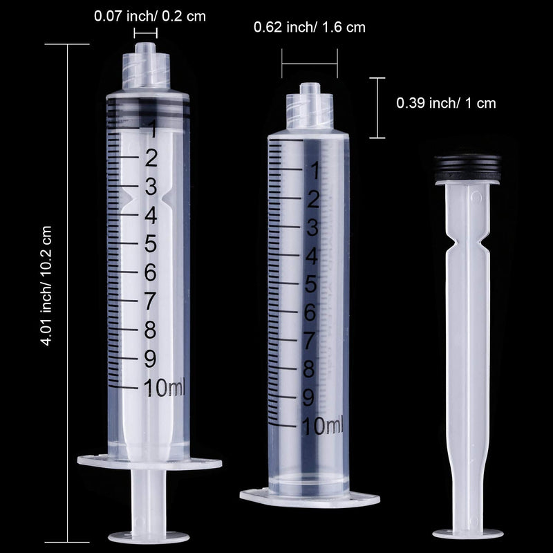 [Australia] - 20 Pack Syringe Luer Lock, Syringe Without Needle, Plastic Curved Syringes for Epoxy Resin, Craft, Scientific Labs, Feeding Pets Animals, Oil or Glue Applicator (10 ML) 