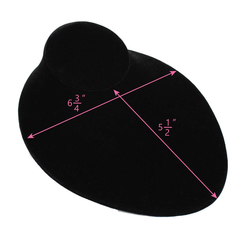 [Australia] - Mooca Black Velvet Lay Down Necklace Bust Display Jewelry Display Necklace Chain Jewelry Bust Display Holder Stand, 2 Pcs, Black Velvet 
