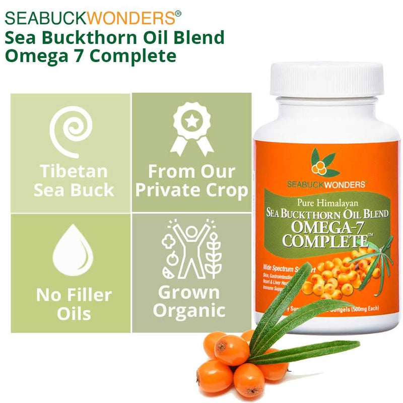 [Australia] - Sea Buckthorn Oil Blend, Omega-7 Complete, 120 Count Softgels 