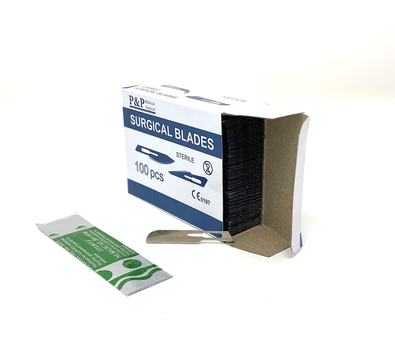 [Australia] - Disposable Surgical Scalpel Blades Sterile High Grade Carbon Steel 2.1% 10xx Individually Foil Wrapped by P&P MEDICAL SURGICAL Size 16 Box of 100 