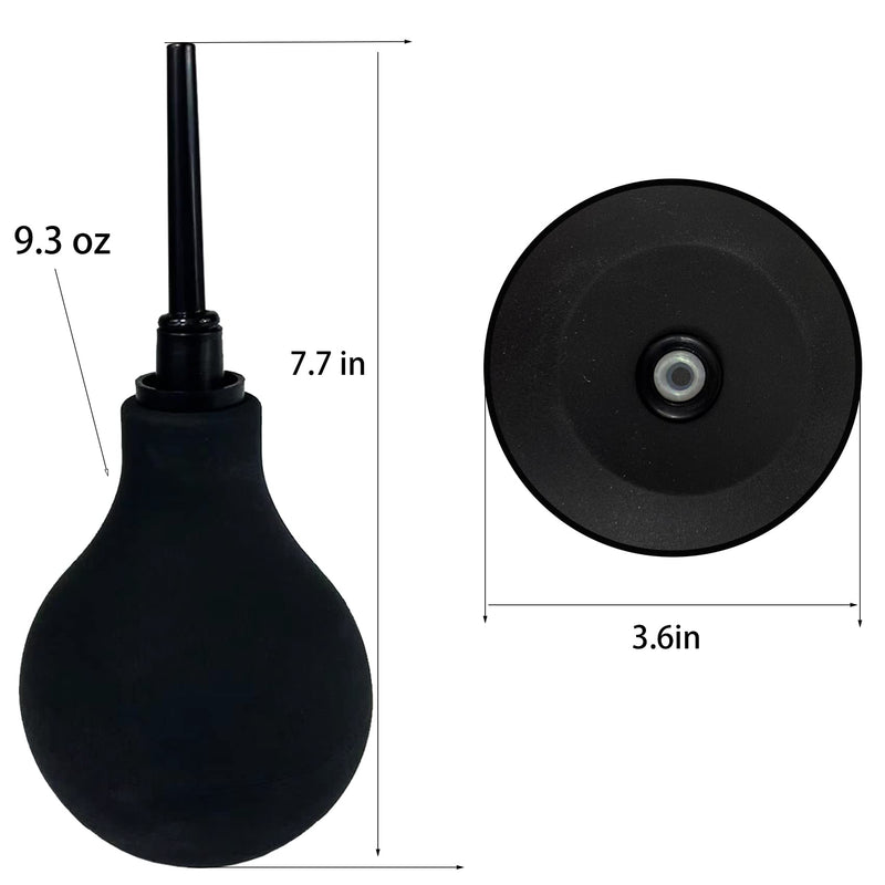 [Australia] - JZCXword Enema Bulb Kit Douche Cleaner for Men Women 9.3oz Enama Bulb 19.7in Long Silicone Hose for Colon Detox Cleanse Enemas black 