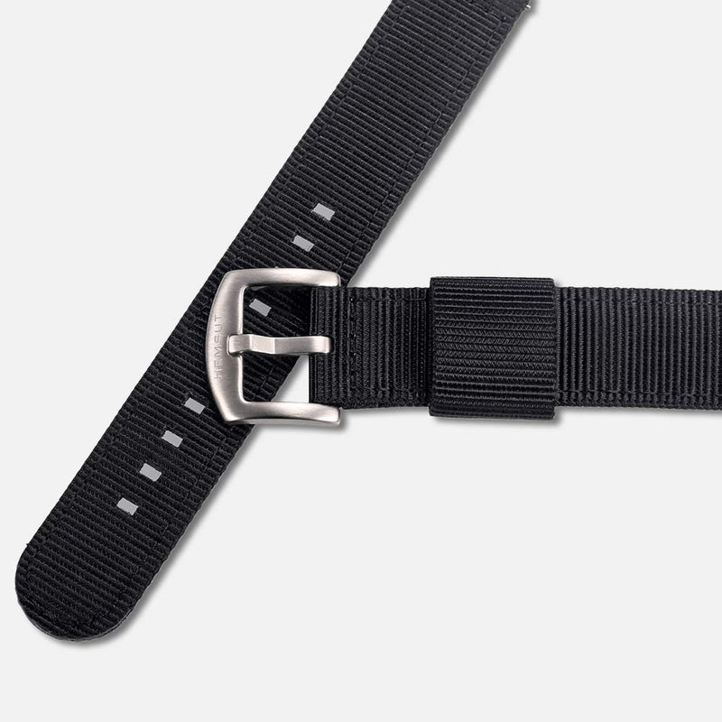 [Australia] - Torbollo Quick Release Watch Bands - Choice of Color, Width (18mm, 20mm, 22mm or 24mm) - Watch Straps, Quality Nylon Strap and Heavy Duty Brushed Buckle 18mm Black 