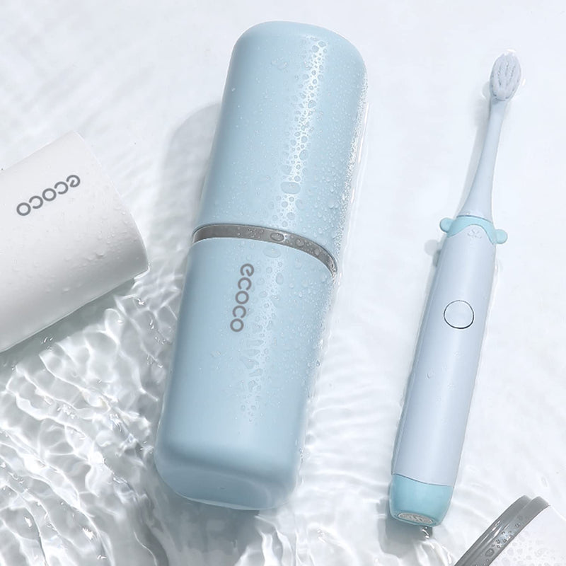 [Australia] - Meiyijia Travel Toothbrush Holder, Toothpaste Holder, Portable, Dustproof, Antibacterial, Toothbrush Case for Travel, Family, Camping, School Blue/1 