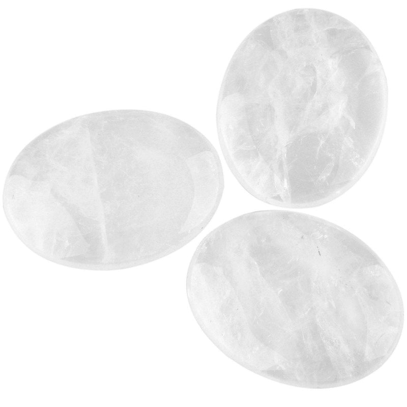 [Australia] - Shanxing Rock Quartz Thumb Worry Stone,Pocket Palm Stones Crystal Healing Reiki Meditation Stress Relief Pack of 2 