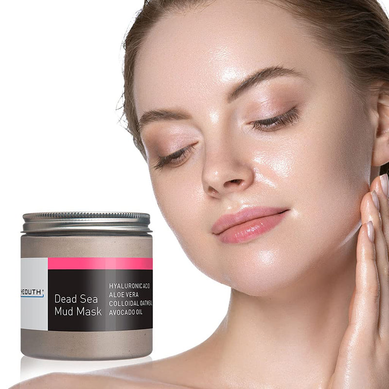 [Australia] - YEOUTH Dead Sea Mud Face Mask with Hyaluronic Acid, Aloe, Oatmeal, and Avocado, Minimizes Pores, Reduces Wrinkles, Clears Blackheads, Acne and Helps Oily Skin, Rejuvenates 8oz - GUARANTEED 